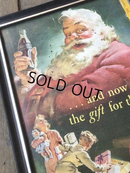 画像4: 50s Vintage Coca-Cola Advertising W/Frame (B936) (4)