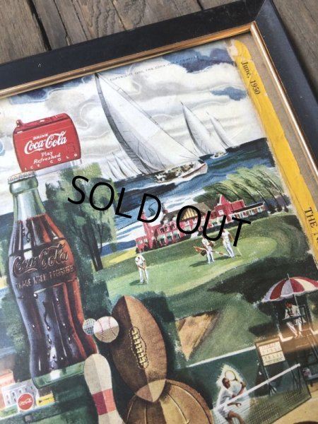 画像3: 50s Vintage Coca-Cola Advertising W/Frame (B932) (3)