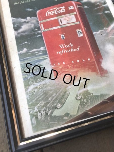 画像3: 40s Vintage Coca-Cola Advertising W/Frame (B931) (3)