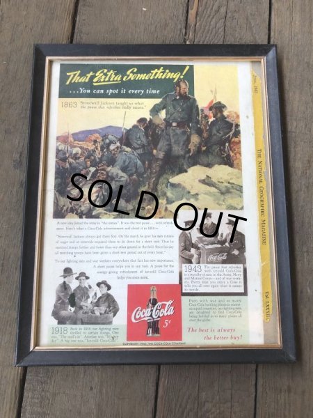 画像5: 40s Vintage Coca-Cola Advertising W/Frame (B928) (5)