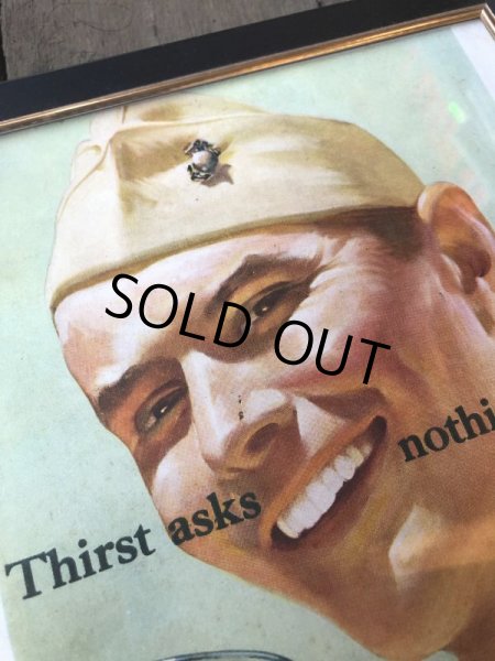 画像3: 50s Vintage Coca-Cola Advertising W/Frame (B922) (3)