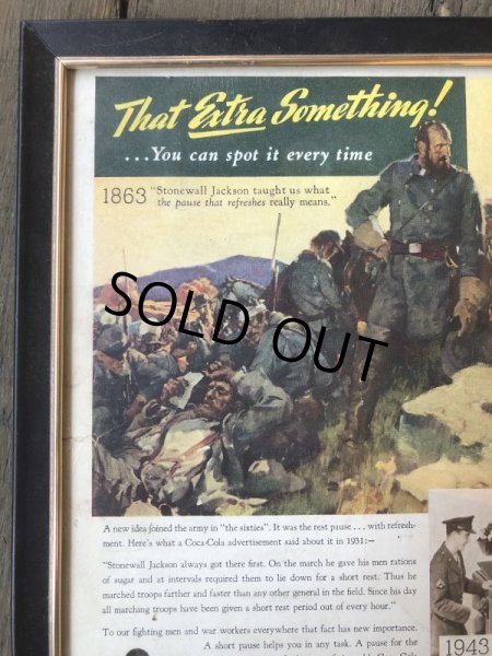 画像4: 40s Vintage Coca-Cola Advertising W/Frame (B928) (4)