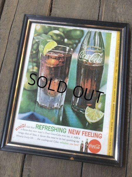 画像5: 60s Vintage Coca-Cola Advertising W/Frame (B924) (5)