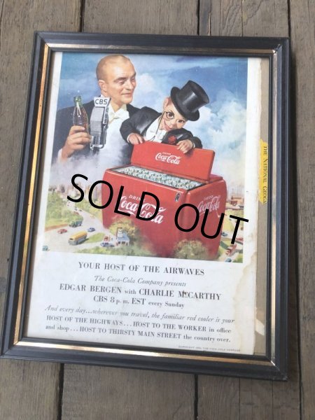 画像5: 50s Vintage Coca-Cola Advertising W/Frame (B933) (5)