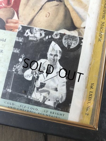 画像2: 30s Vintage Coca-Cola Advertising W/Frame (B925) (2)