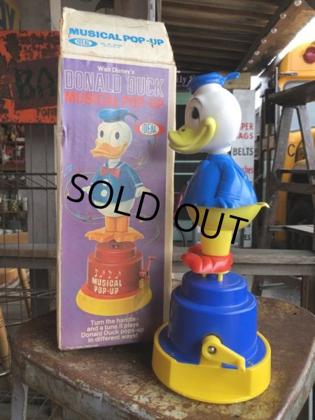 画像1: Vintage IDEAL Donald Duck Musical Pop-up w / box (B940) (1)