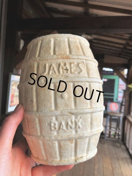 画像9: 50s Vintage James Candy Advertising Barrel Clown Paper Mache Coin Bank (B796) (9)