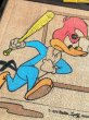 画像2: 70s Vintage Walter Lantz Woody Woodpecker Burlap Art (B020) (2)