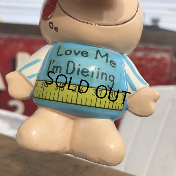 画像6: 70s Vintage Russ Berrie Ceramic Love Me I'm Dieting (B094) (6)