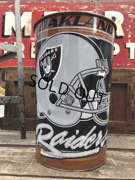 画像1: Vintage NFL Oakland Raiders Trush Can (B100) (1)