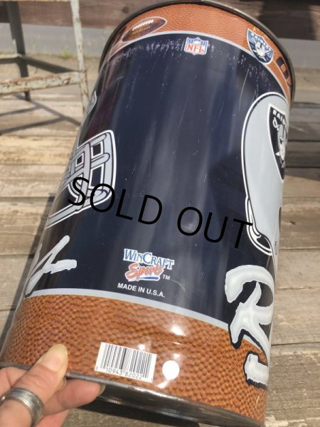 画像5: Vintage NFL Oakland Raiders Trush Can (B100) (5)