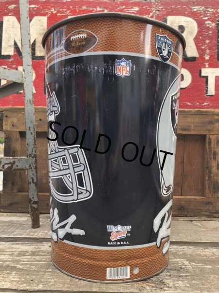画像2: Vintage NFL Oakland Raiders Trush Can (B100) (2)