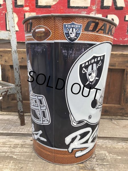 画像4: Vintage NFL Oakland Raiders Trush Can (B100) (4)