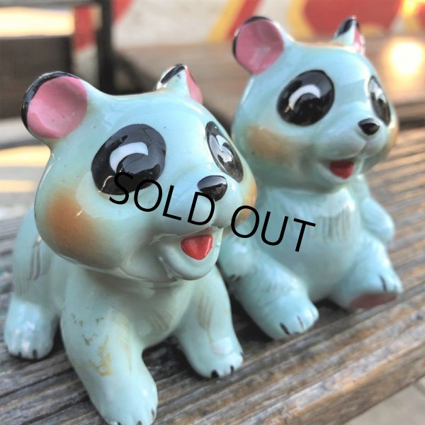 画像7: Vintage Japan Panda Bear Salt and Pepper Shakers (B757) (7)