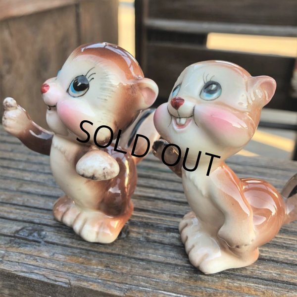 画像6: Vintage Japan Squirrel Chipmunk Salt and Pepper Shakers (B756) (6)