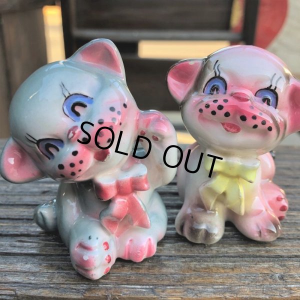 画像7: Vintage Japan Kitty Cat Salt and Pepper Shakers (B758) (7)
