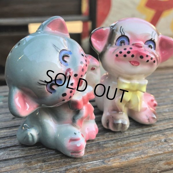 画像6: Vintage Japan Kitty Cat Salt and Pepper Shakers (B758) (6)