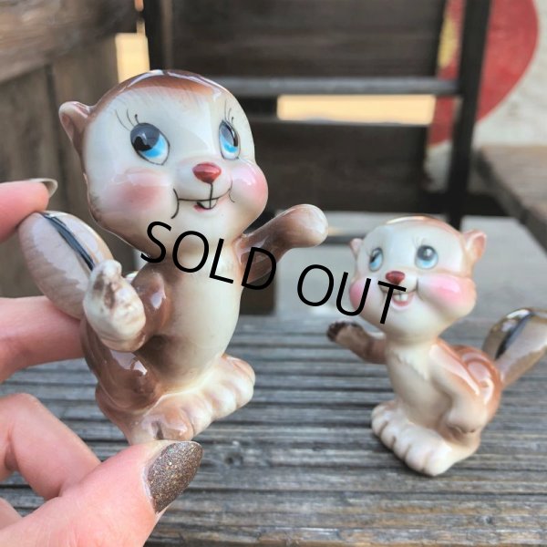 画像9: Vintage Japan Squirrel Chipmunk Salt and Pepper Shakers (B756) (9)