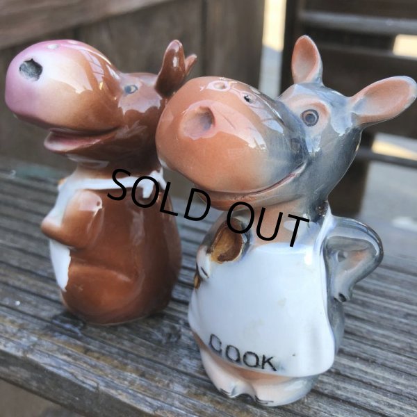 画像7: Vintage Japan Hippo Salt and Pepper Shakers (B759) (7)