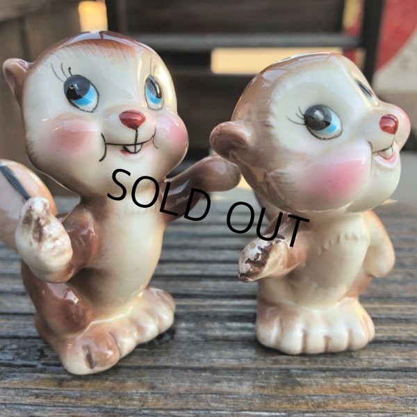 画像7: Vintage Japan Squirrel Chipmunk Salt and Pepper Shakers (B756) (7)