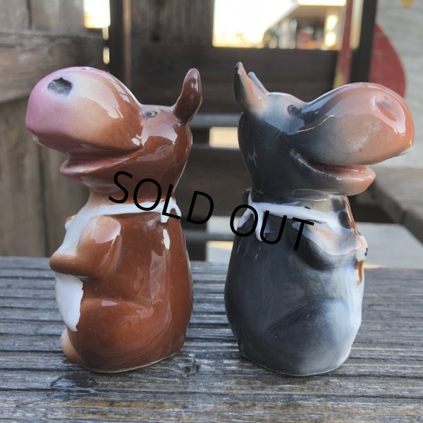 画像4: Vintage Japan Hippo Salt and Pepper Shakers (B759) (4)