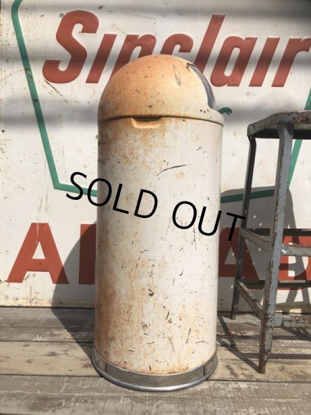 画像4: Vintage United Torpedo Industrial Dome Top Trash (B130) (4)