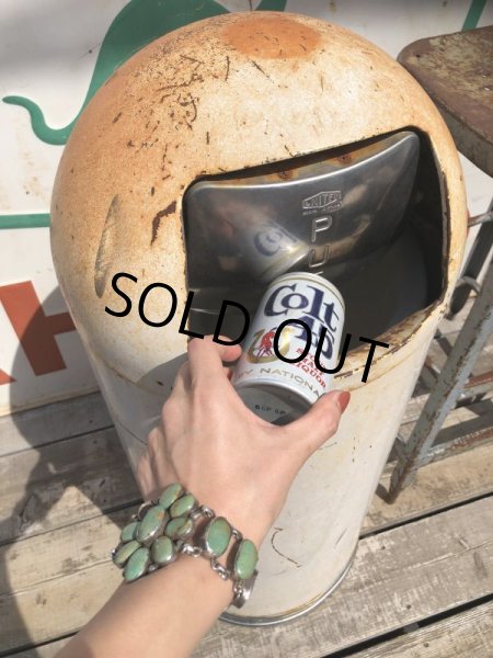 画像2: Vintage United Torpedo Industrial Dome Top Trash (B130) (2)