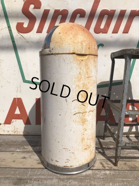 画像6: Vintage United Torpedo Industrial Dome Top Trash (B130) (6)