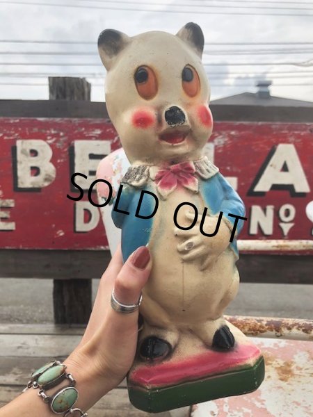 画像14: Vintage Chalkware Carnival Prize  Porky Pig Coin Bank (B133) (14)