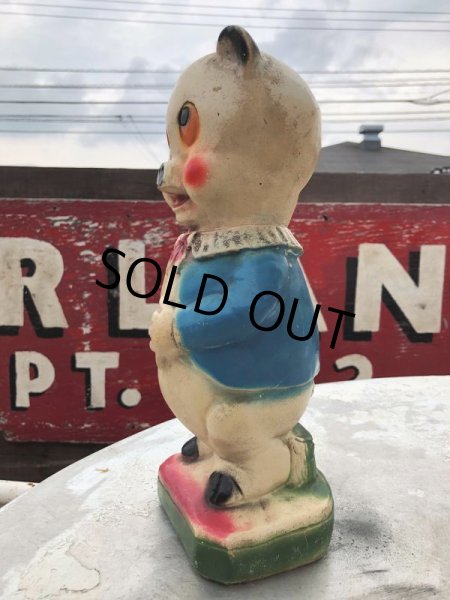 画像8: Vintage Chalkware Carnival Prize  Porky Pig Coin Bank (B133) (8)