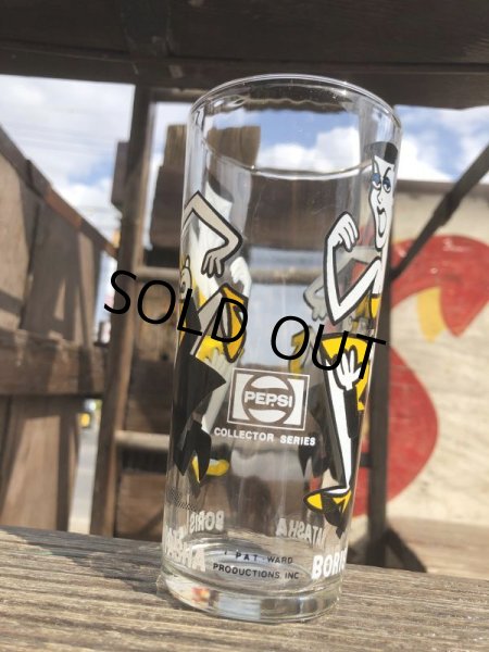 画像2: 70s Vintage Pepsi Glass Boris & Natasha (B142) (2)