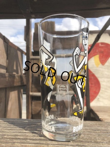画像3: 70s Vintage Pepsi Glass Boris & Natasha (B142) (3)