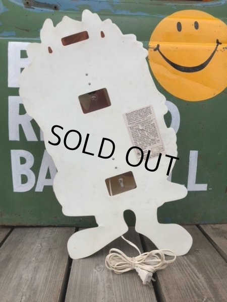 画像4: Vintage Looney Tunes TAZ Wall Decor Lighted (B162) (4)