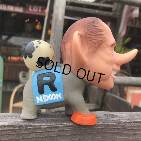 画像4: 60s Vintage Richard Nixon GOP Republican Elephant Vinyl Doll (B169) (4)