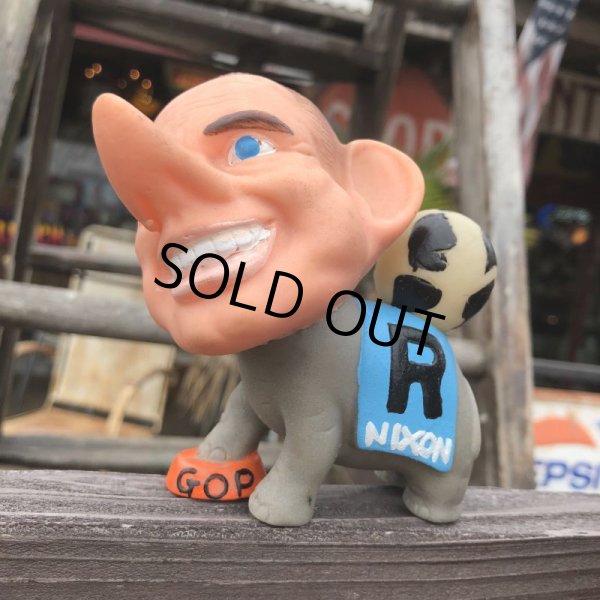 画像9: 60s Vintage Richard Nixon GOP Republican Elephant Vinyl Doll (B169) (9)