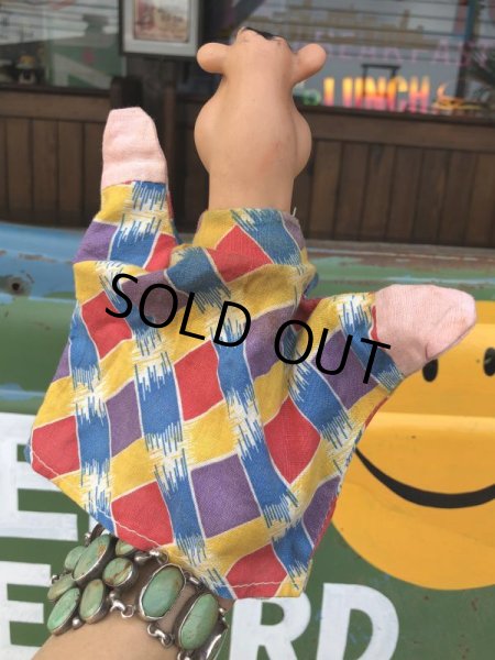 画像2: Vintage Hand Puppet Barny Bear Googly Eyed (B211) (2)