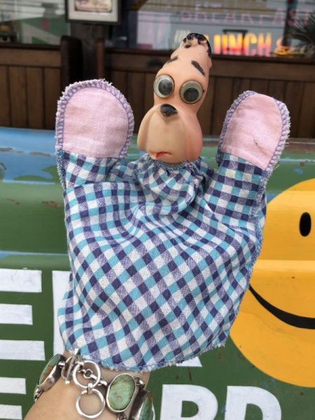 画像1: Vintage Hand Puppet Droopy Googly Eyed (B210) (1)