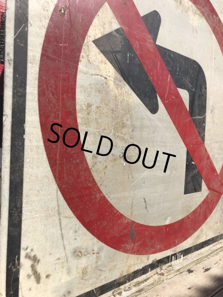 画像6: Vintage Road Sign No Left Turn (B233)  (6)