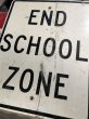 画像4: Vintage Road Sign END SCHOOL ZONE (B229)  (4)