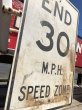 画像6: Vintage Road Sign END 30 M.P.H. SPEED ZONE (B243)  (6)
