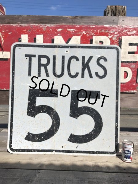 画像1: Vintage Road Sign TRUCKS 55  (B232)  (1)