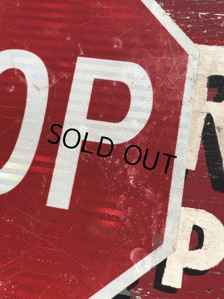 画像7: Vintage Road Sign STOP (B249)  (7)