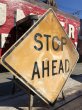 画像3: Vintage Road Sign STOP AHEAD (B237)  (3)