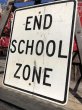 画像2: Vintage Road Sign END SCHOOL ZONE (B229)  (2)