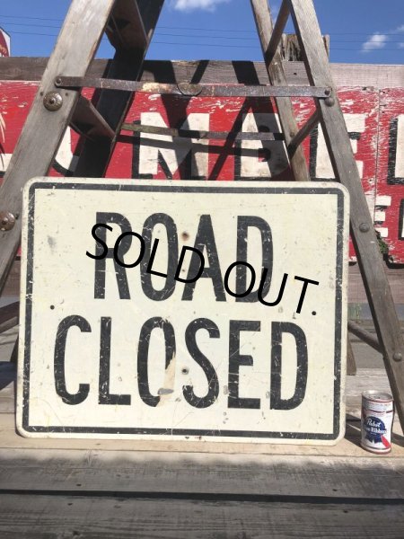 画像1: Vintage Road Sign ROAD CLOSED (B228)  (1)