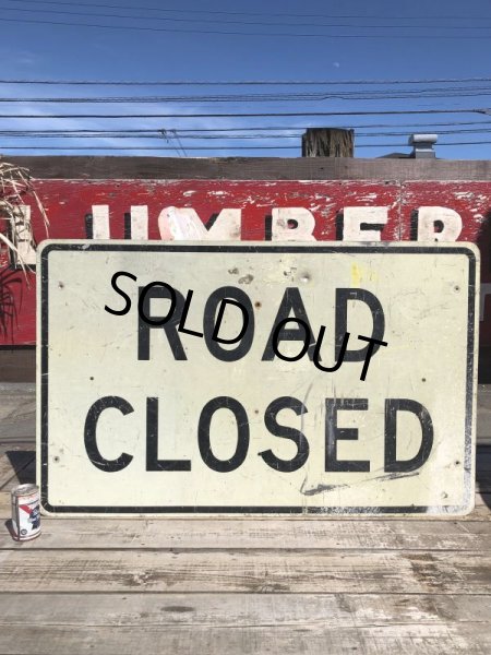 画像2: Vintage Road Sign ROAD CLOSED (B245)  (2)
