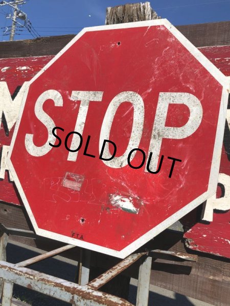 画像2: Vintage Road Sign STOP (B251)  (2)