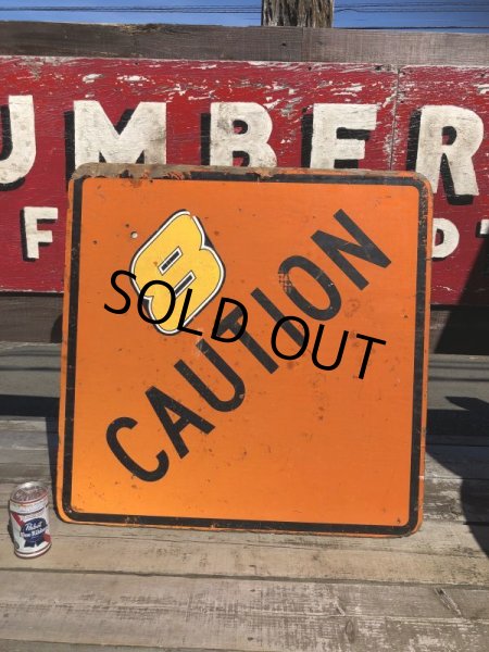 画像7: Vintage Road Sign CAUTION (B246)  (7)