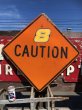 画像1: Vintage Road Sign CAUTION (B246)  (1)