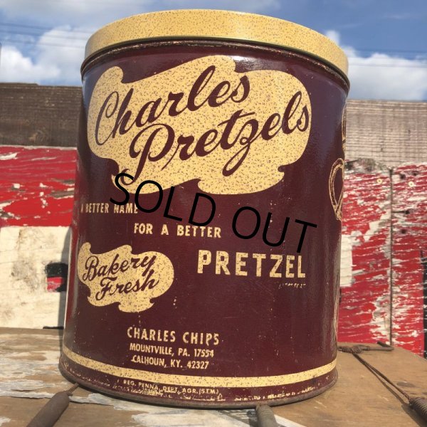 画像5: Vintage Tin Can Charles Pretzels (B259) (5)